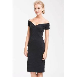 T by Tadashi Off The Shoulder Bandage Dress
